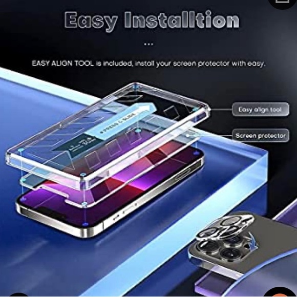 NWT 2-Screen protector2-Camera Lens protector for IPhone 13-4/1-13Pro/4-13ProMax - Picture 5 of 9
